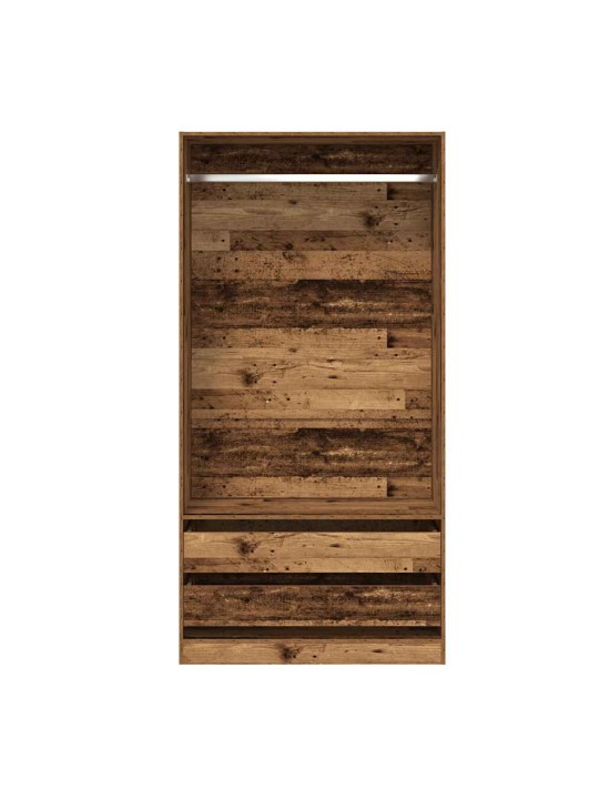 Šatní skříň old wood 100 x 50 x 200 cm kompozitní dřevo