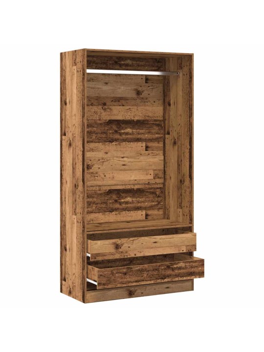 Šatní skříň old wood 100 x 50 x 200 cm kompozitní dřevo