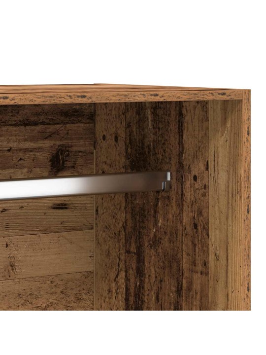 Šatní skříň old wood 100 x 50 x 200 cm kompozitní dřevo