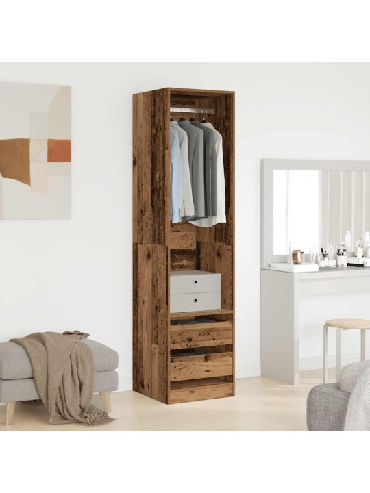 Šatní skříň old wood 50 x 50 x 200 cm kompozitní dřevo