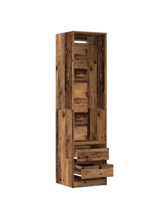 Šatní skříň old wood 50 x 50 x 200 cm kompozitní dřevo