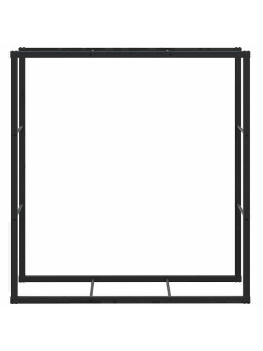 Stojan na palivové dřevo černý 110x30x116 cm ocel