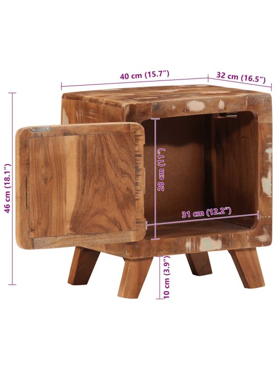 Noční stolek 40x32x46 cm masivní recyklované dřevo
