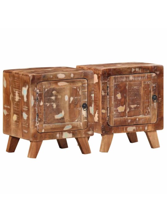 Noční stolky 2 ks 40x32x46 cm masivní recyklované dřevo