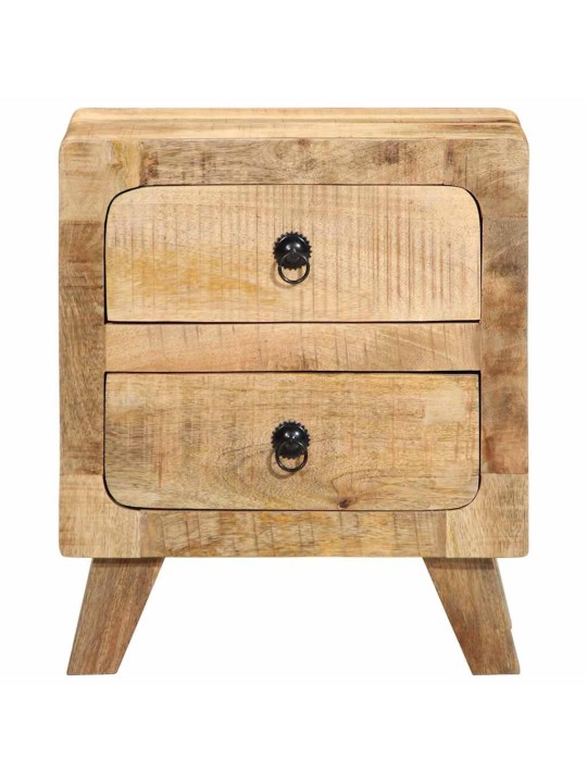 Noční stolky 2 ks 40x32x46 cm masivní hrubé mangovníkové dřevo