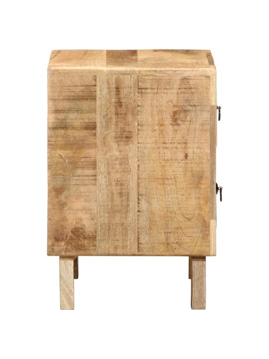 Noční stolky 2 ks 40x32x46 cm masivní hrubé mangovníkové dřevo