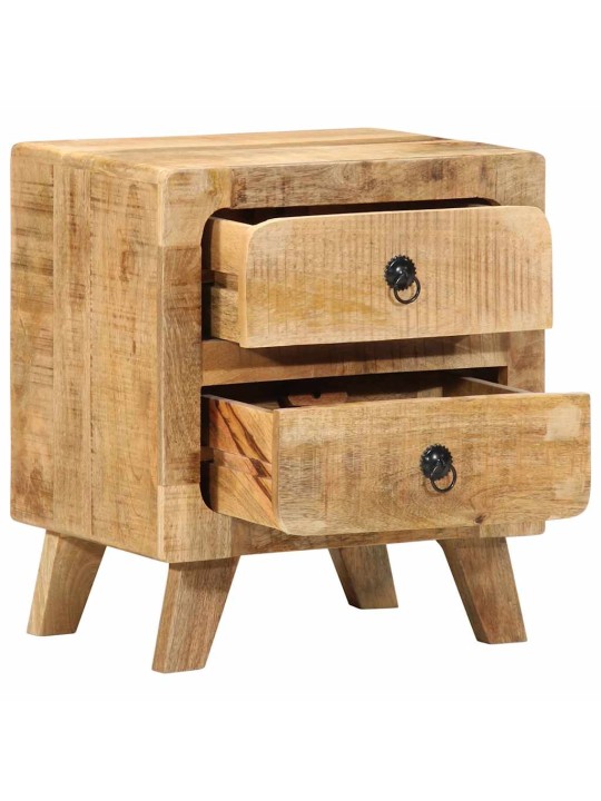 Noční stolky 2 ks 40x32x46 cm masivní hrubé mangovníkové dřevo