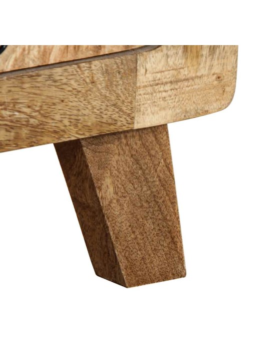 Noční stolky 2 ks 37x32x50 cm masivní hrubé mangovníkové dřevo