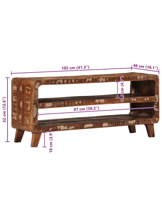 Tv stolek 105x46x32 cm masivní recyklované dřevo