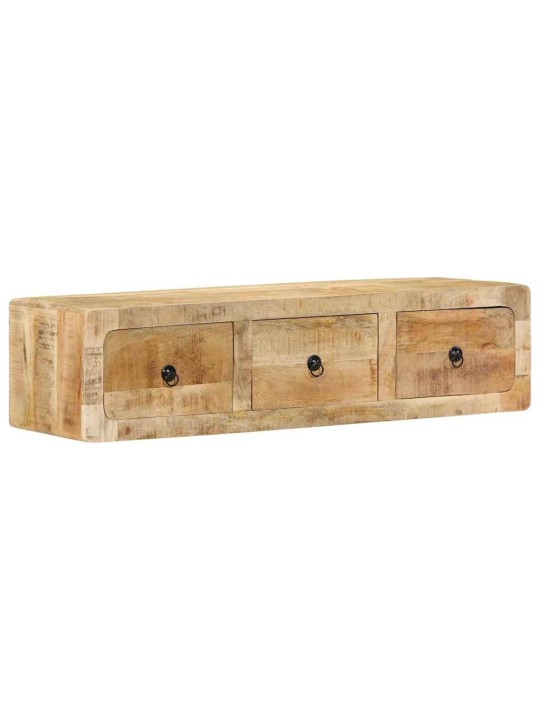 Nástěnná tv skříňka 100x32x25 cm masivní dřevo, surové mango