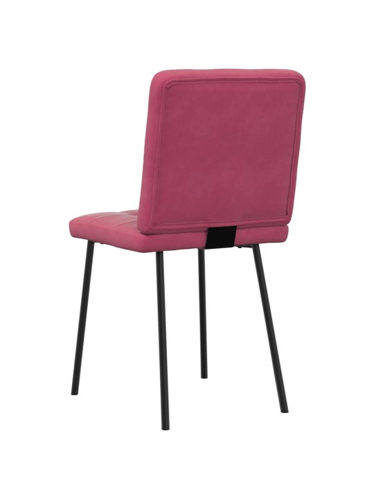 Jídelní židle 2 ks vínové samet