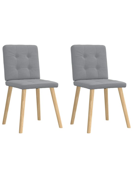 Jídelní židle 2 ks světle šedé textil