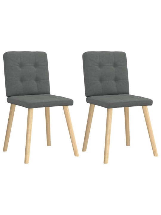 Jídelní židle 2 ks tmavě šedé textil