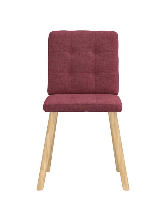 Jídelní židle 2 ks vínové textil