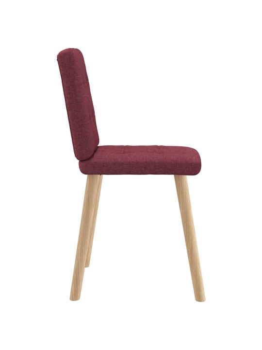 Jídelní židle 2 ks vínové textil