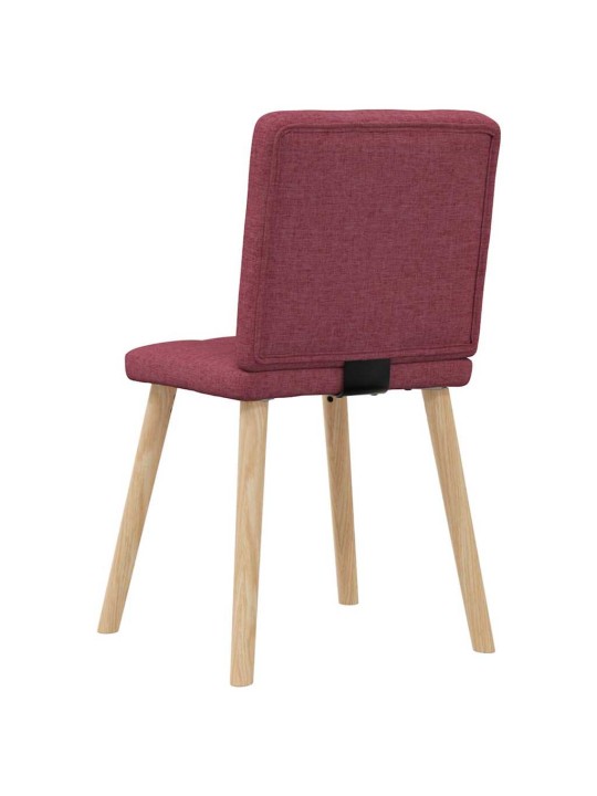 Jídelní židle 2 ks vínové textil