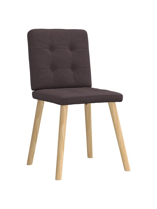 Jídelní židle 2 ks tmavě hnědé textil