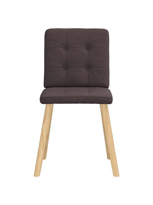 Jídelní židle 2 ks tmavě hnědé textil