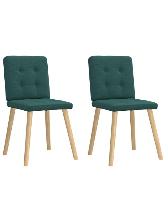 Jídelní židle 4 ks tmavě zelené textil