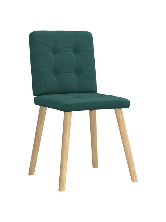 Jídelní židle 4 ks tmavě zelené textil