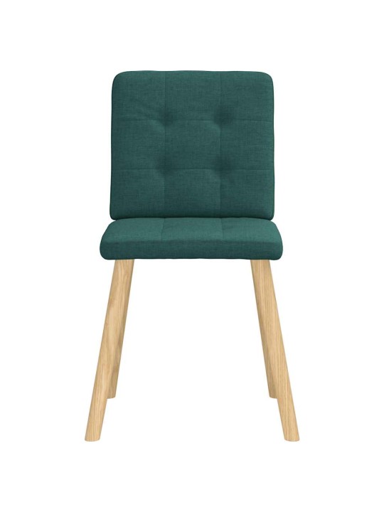Jídelní židle 4 ks tmavě zelené textil