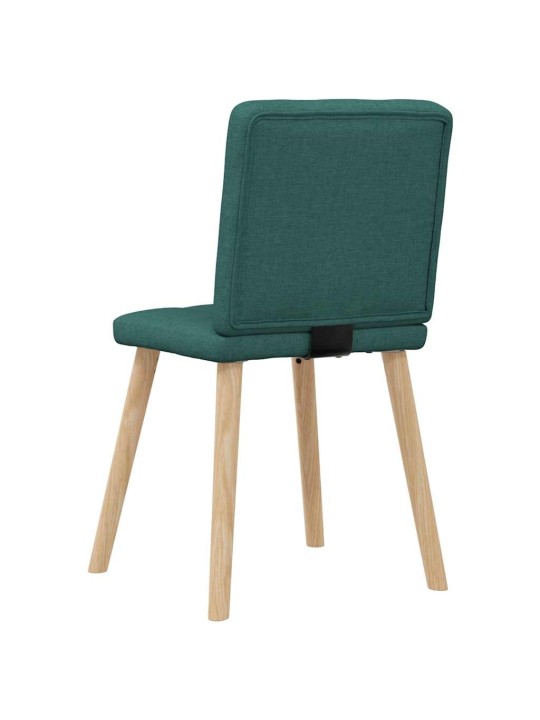 Jídelní židle 4 ks tmavě zelené textil