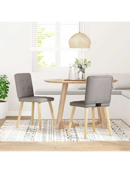 Jídelní židle 2 ks taupe textil