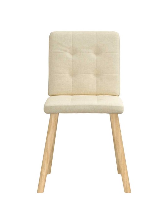 Jídelní židle 2 ks krémové textil