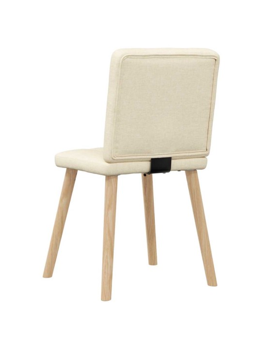 Jídelní židle 2 ks krémové textil