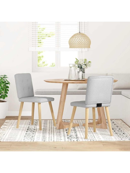 Otočné jídelní židle 2 ks oblak šedá textil