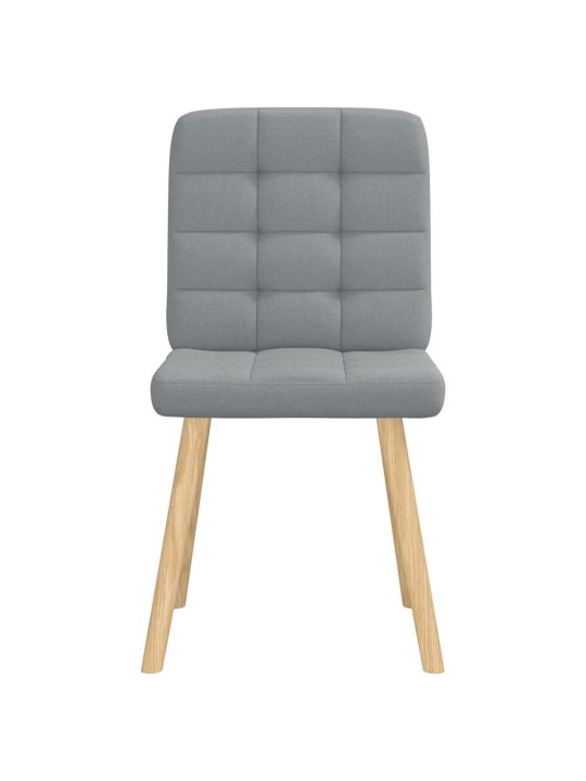 Jídelní židle 2 ks světle šedé textil
