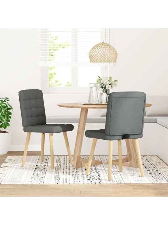 Jídelní židle 2 ks tmavě šedé textil