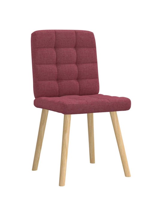 Jídelní židle 2 ks vínové textil