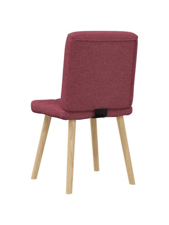 Jídelní židle 2 ks vínové textil