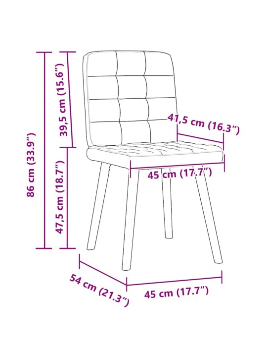 Jídelní židle 2 ks vínové textil