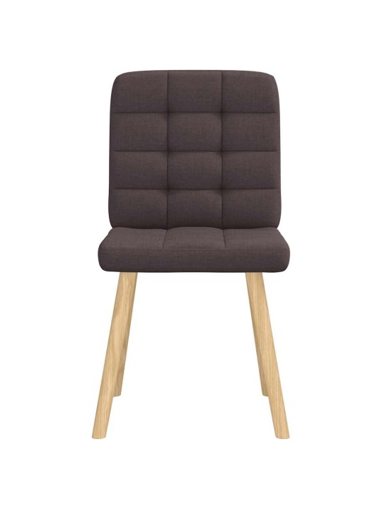 Jídelní židle 2 ks tmavě hnědé textil
