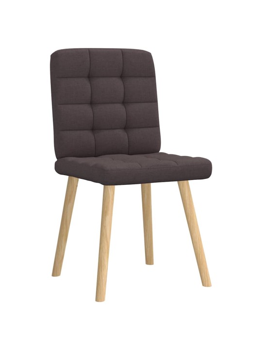 Jídelní židle 2 ks tmavě hnědé textil
