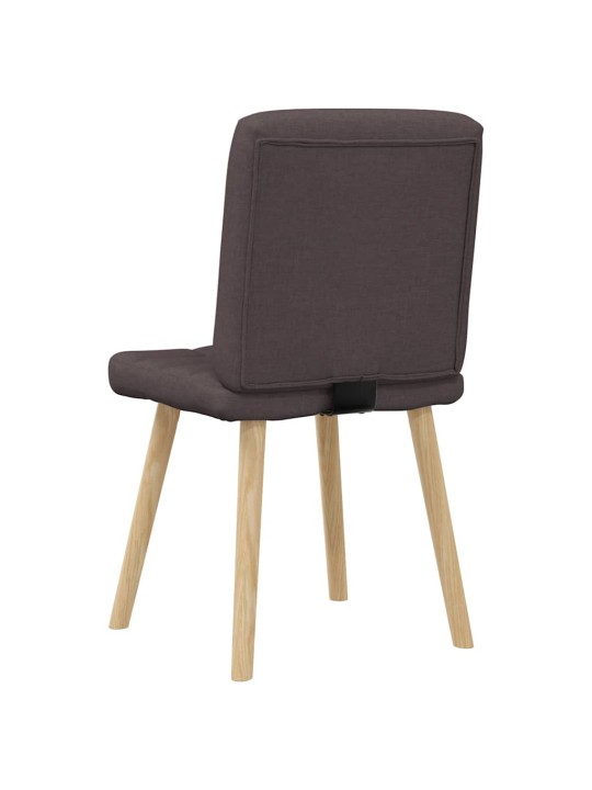 Jídelní židle 2 ks tmavě hnědé textil