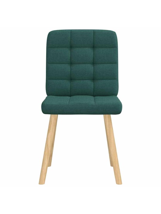 Jídelní židle 4 ks tmavě zelené textil