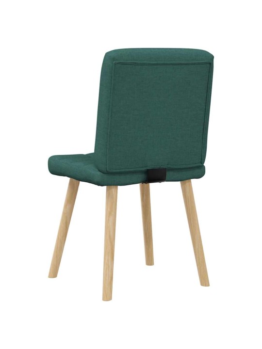 Jídelní židle 4 ks tmavě zelené textil