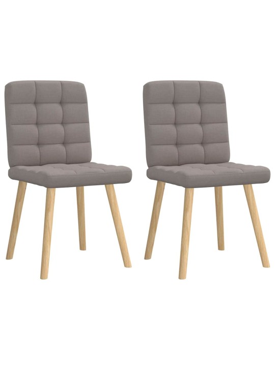 Jídelní židle 2 ks taupe textil