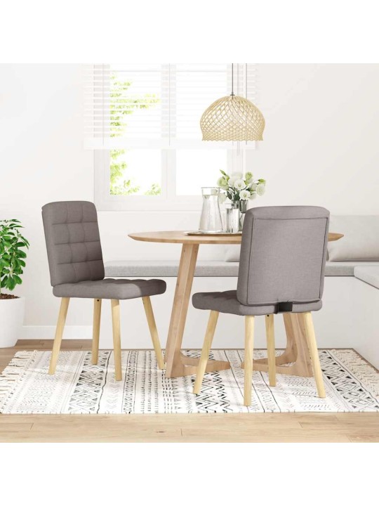 Jídelní židle 2 ks taupe textil