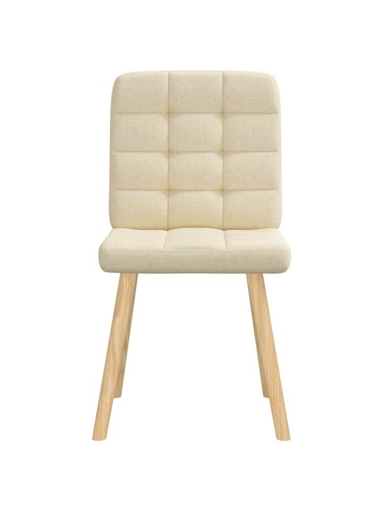 Jídelní židle 2 ks krémové textil
