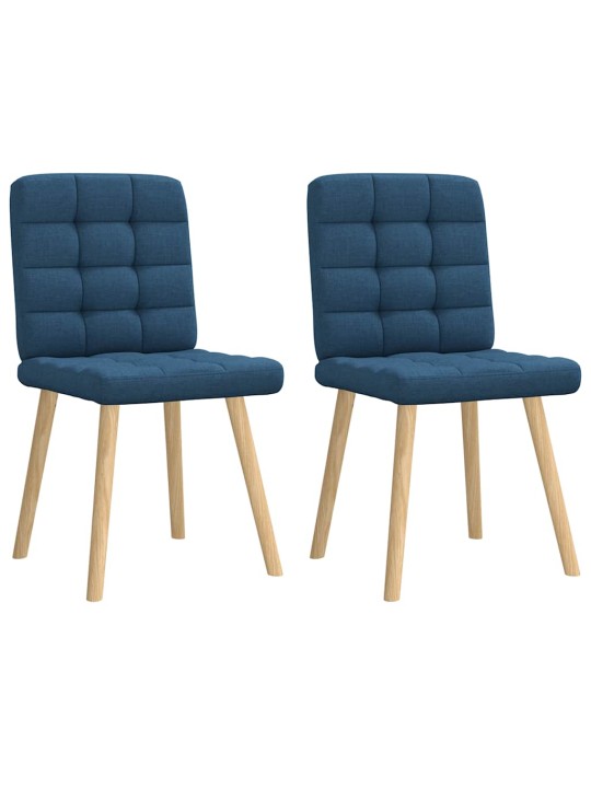 Jídelní židle 2 ks modré textil