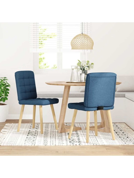 Jídelní židle 2 ks modré textil