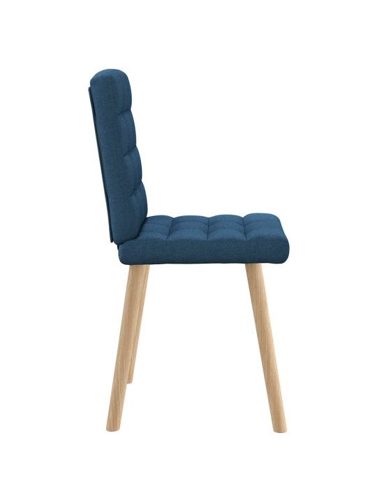 Jídelní židle 2 ks modré textil