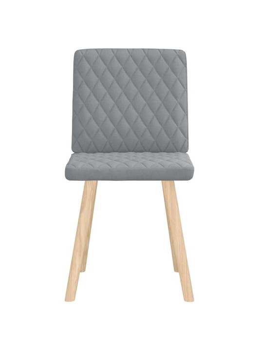 Jídelní židle 2 ks světle šedé textil