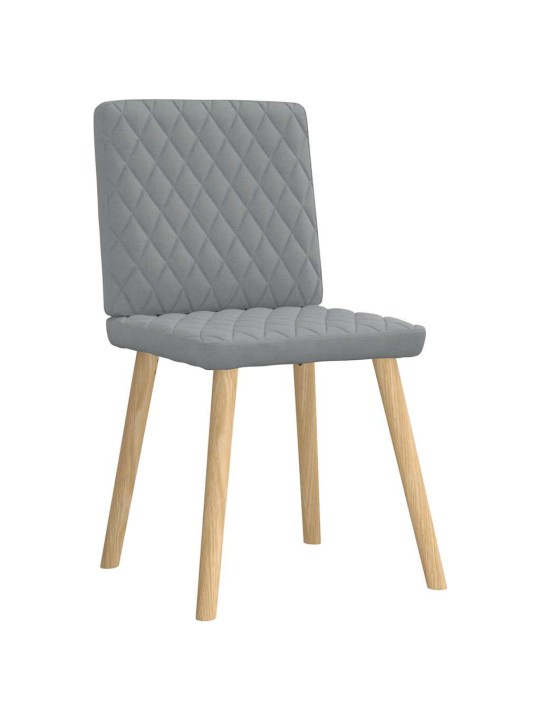 Jídelní židle 2 ks světle šedé textil