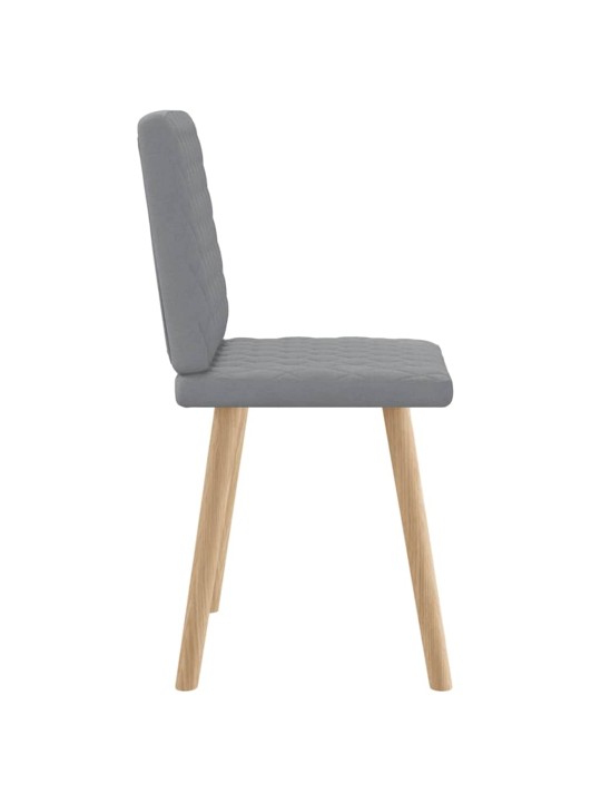 Jídelní židle 2 ks světle šedé textil