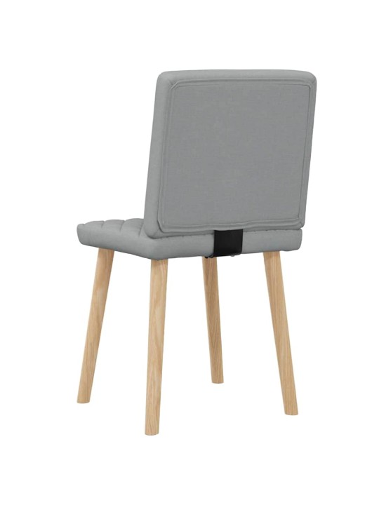 Jídelní židle 2 ks světle šedé textil